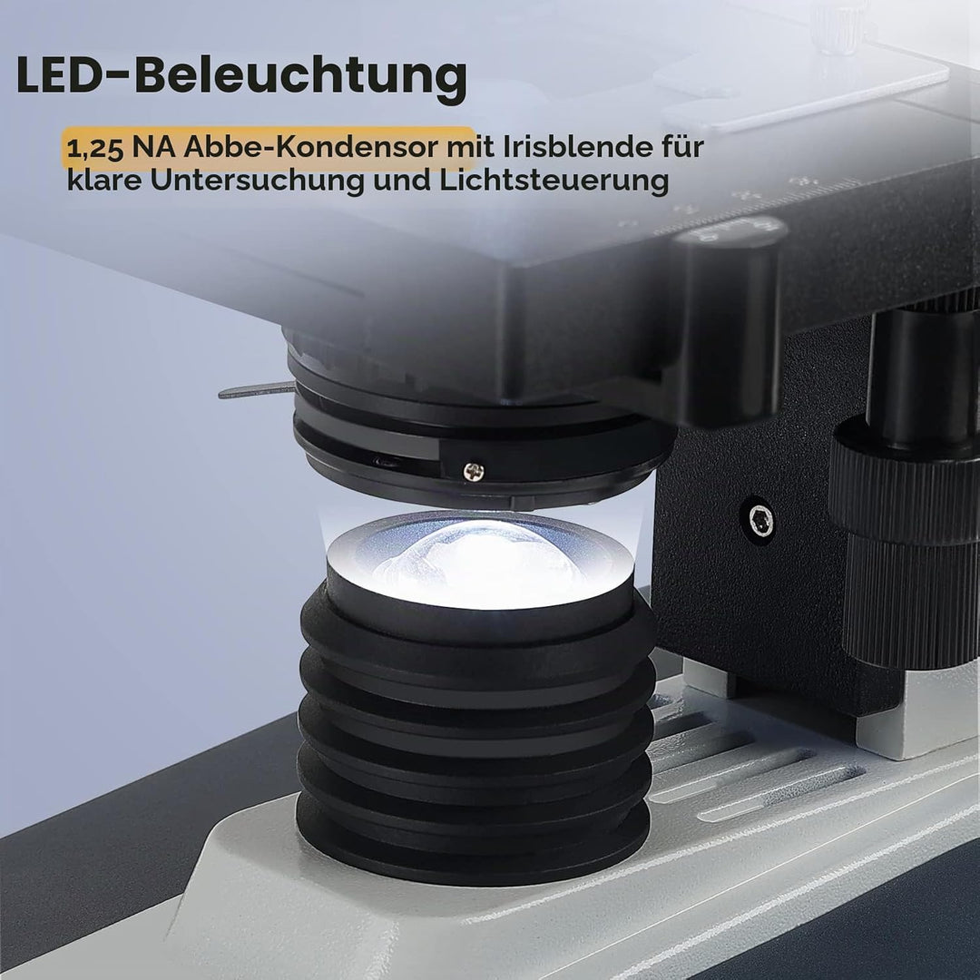 Vabiooth Laborkomplexes Trinokulares Mikroskop mit 40X-2000X Vergrösserung und 5MP 7-Zoll LCD-Bildsc