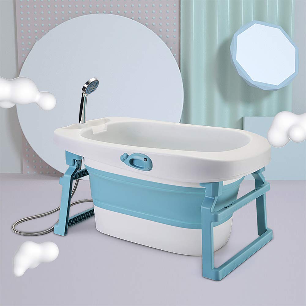 Supfine Babybadewanne, faltbar, faltbar, mit Badewannenkissen, für Mädchen oder Jungen, von Geburt b