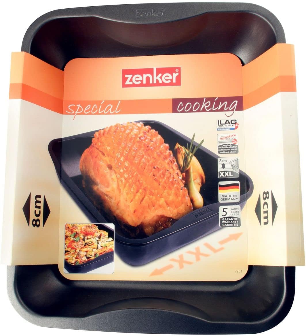 Zenker XXL-Brat- und Auslaufform (40 x 8 x 34 cm) SPECIAL COOKING, rechteckige Ofenform mit Antihaft