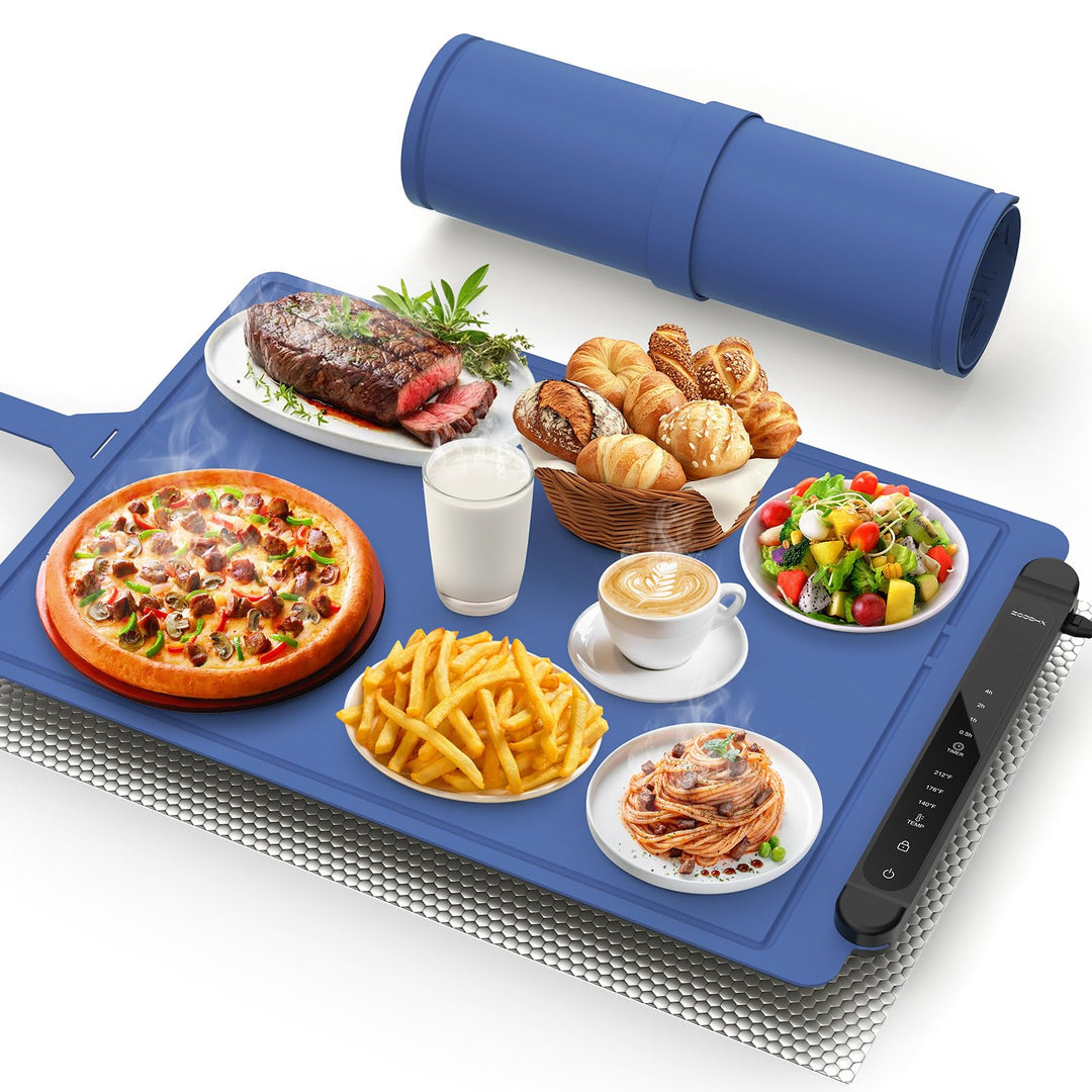 Silikon Warmhalteplatte Elektrisch für Speisen: 60×40 cm Tragbare Regelbar Wärmeplatte Essen Kueche