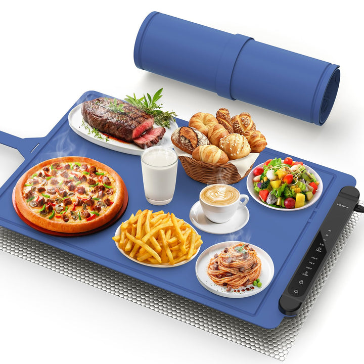 Silikon Warmhalteplatte Elektrisch für Speisen: 60×40 cm Tragbare Regelbar Wärmeplatte Essen Kueche
