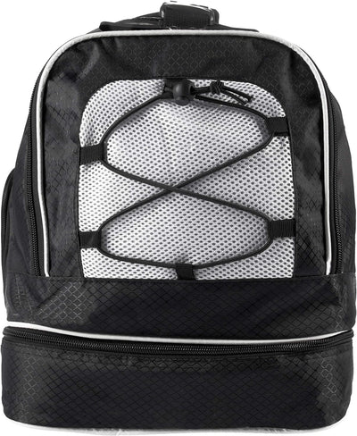 BRUBAKER 'Medium Base' Sporttasche 52 L mit grossem Nassfach als Bodenfach + Schuhfach - Schwarz Sch