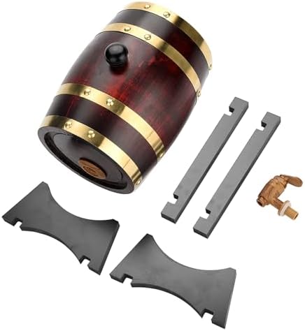 Holzfass Weinfass, Kleines Holz-Fass, Fass Mit Hahn Für Für Whisky, Brandy, Säfte, Limonade 1.5l / 3