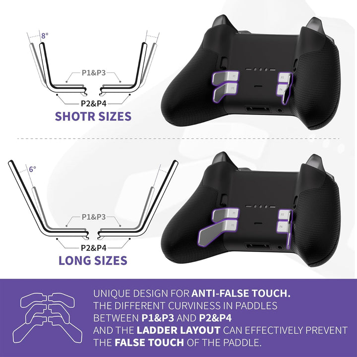 eXtremeRate 6pcs Swift Paddles für Xbox Elite V1/V2/V3 Controller, Austauschbare Ersatz Metall Back