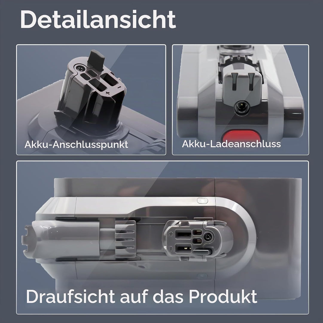 BLESYS V11 Ersatzakku 3900mAh für Dyson V11 (SV15/SV16) Staubsauger, Typ-Klicksystem Push-in-Install