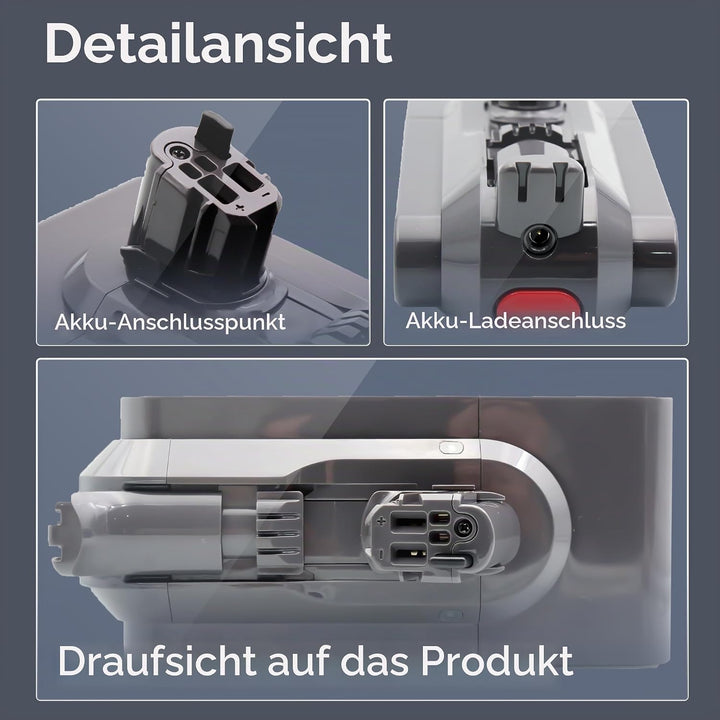 BLESYS V11 Ersatzakku 3900mAh für Dyson V11 (SV15/SV16) Staubsauger, Typ-Klicksystem Push-in-Install