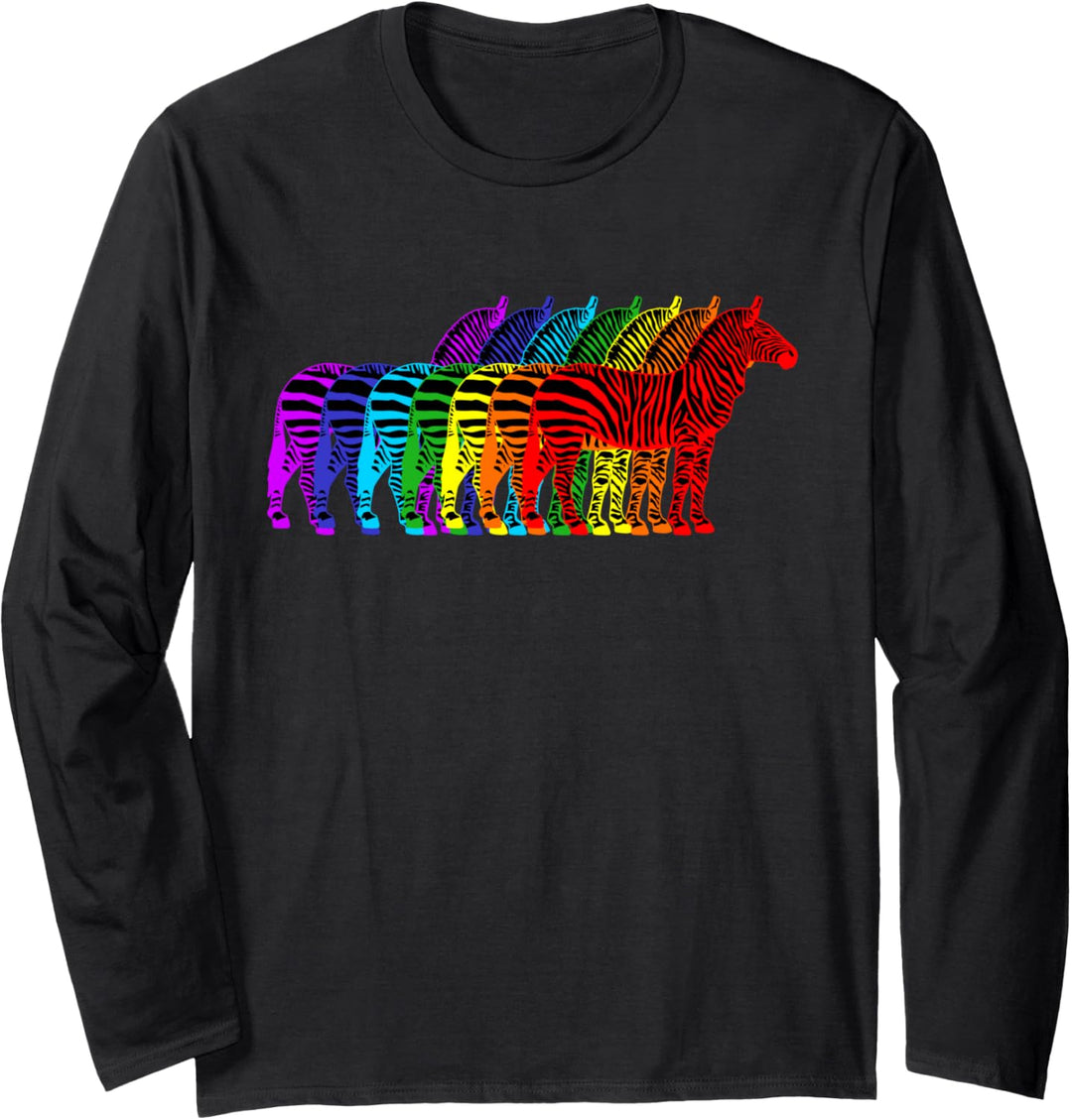 LGBTQ Zebras - Regenbogen Langarmshirt