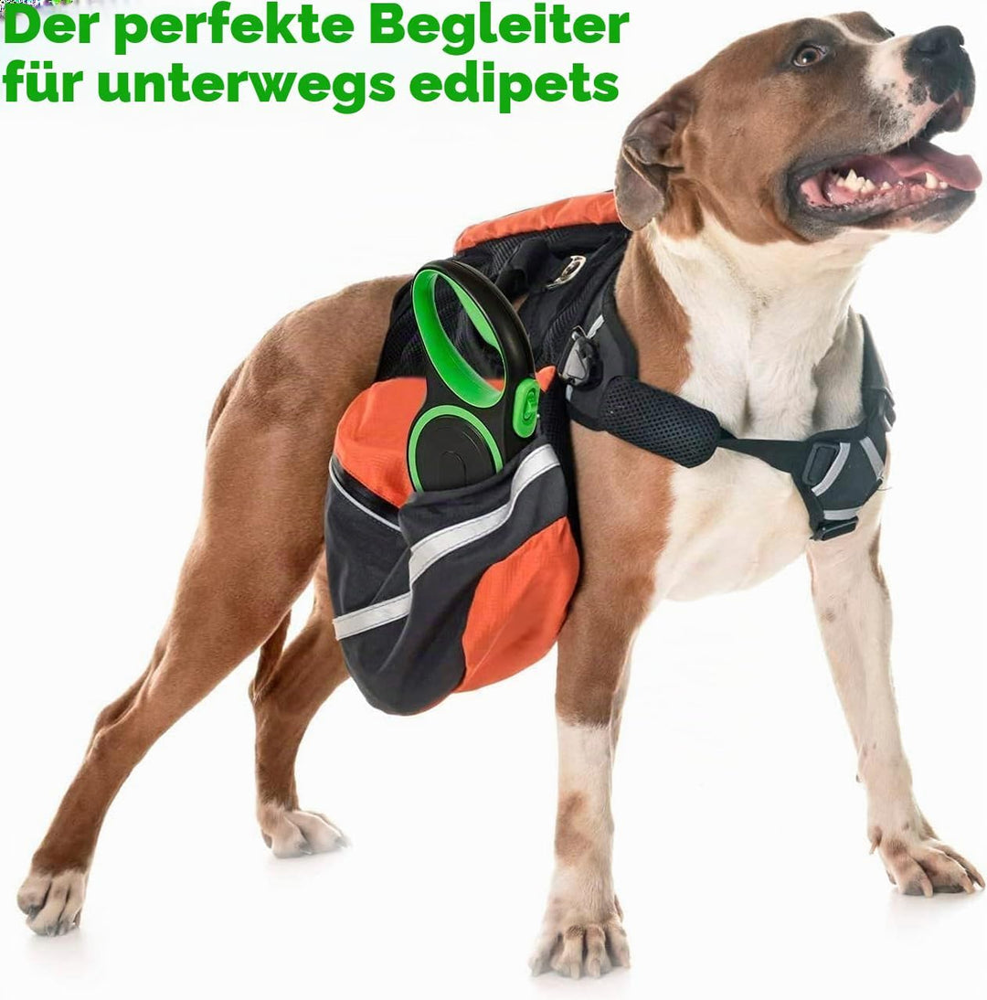 Edipets, Hundeleine, Ausziehbar, Einziehbar, 3, 5 und 8 Meter, Flexibles Band für Rechts- und Spazie