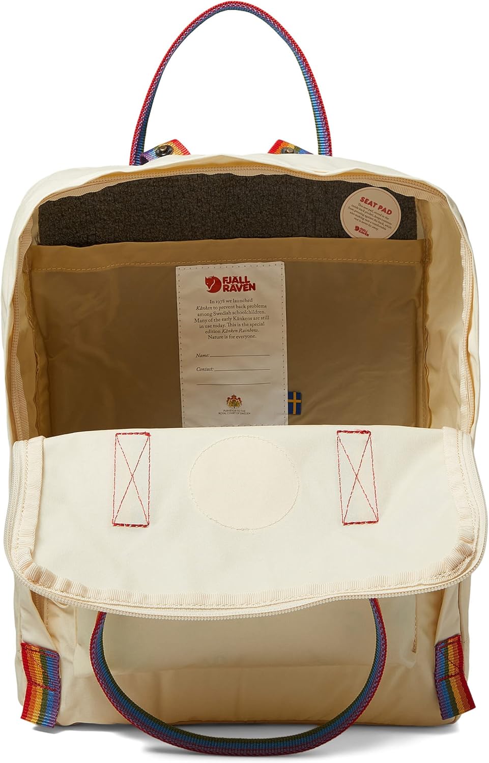 Fjällräven Unisex Kånken Rainbow Rucksack (1er Pack) 16 Liter Light Oak/Rainbow Pattern, 16 Liter Li