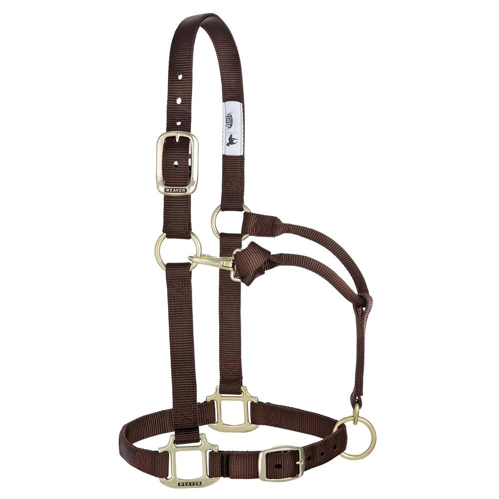 Weaver Leather Original verstellbares Nylonhalfter für Pferde S Horse Braun, S Horse Braun