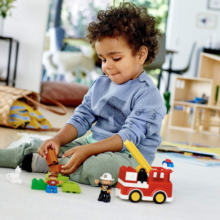 LEGO 10901 DUPLO Feuerwehrauto, Feuerwehr Spielzeug für Kleinkinder im Alter von 2-5 Jahren mit Lich