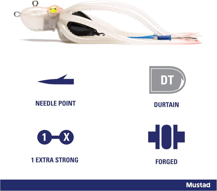 Mustad Octopus Live Jig mit Hilfshaken M-5oz - Glow Modellnummer: MIVK-M-GLO-150-1