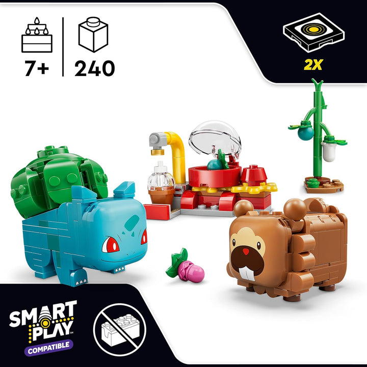 LEGO Pokémon SMART Play: Beerenfete mit Bisasam und Bidiza - kompatibles interaktives Set mit 2 SMAR