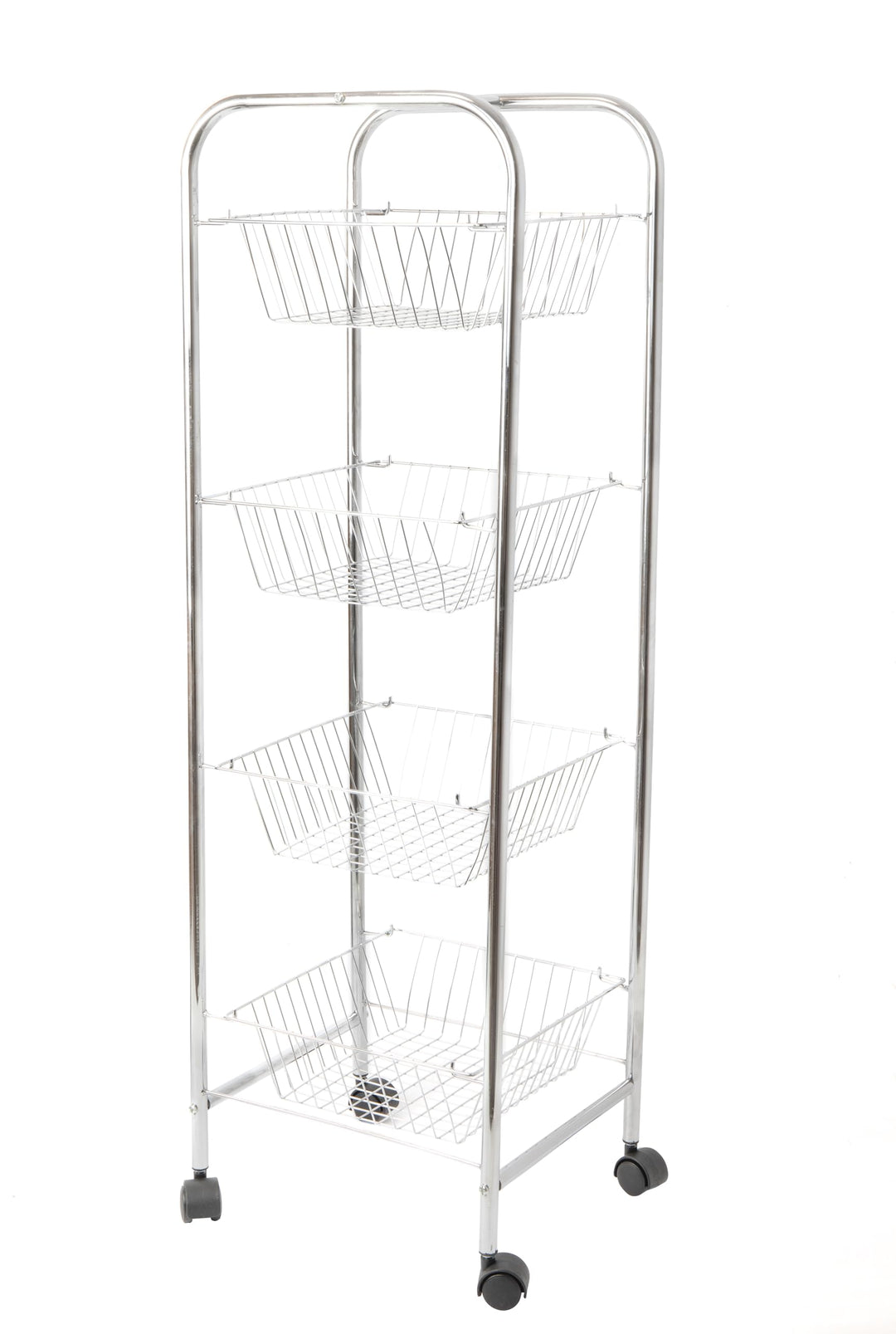 KitchenCraft Trolley 4-Etagen 87x26x25cm verchromt in Silber, Metall, 25 x 25 cm Traditional, Tradit