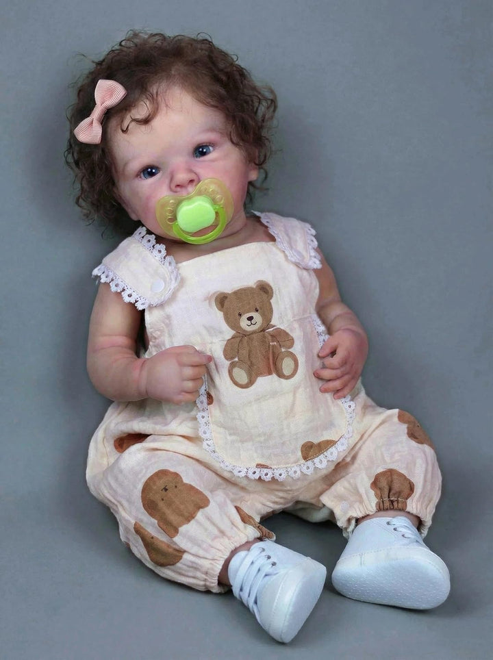 Zero pam Reborn Baby Mädchen, 48CM Reborn Baby Vollsilikon Lebensecht, Reborn Puppen Lebensecht, Leb