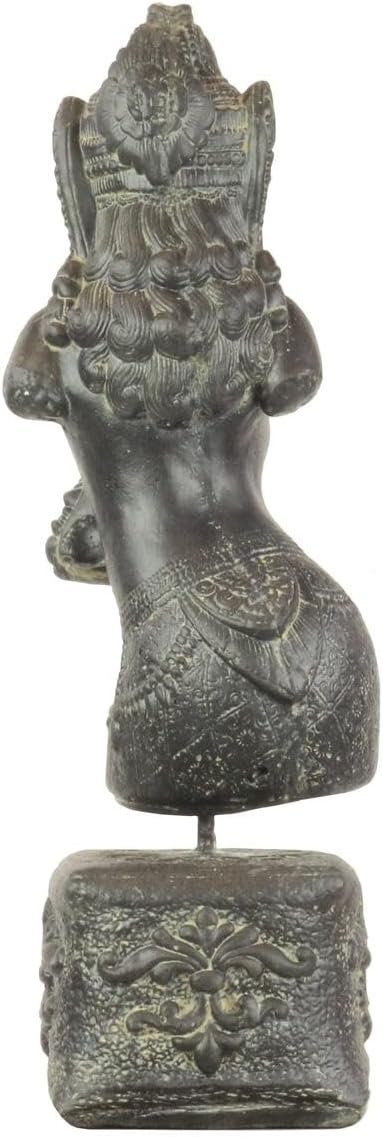 Oriental Galerie Devi Dewi Göttin Statue Figur Skulptur Sita Torso Büste auf Sockel Garten Stein Dek