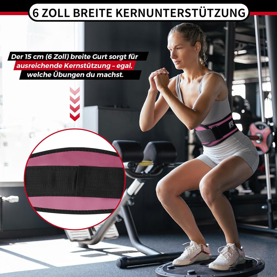 RitFit Gewichthebergürtel Herren & Damen 6'' Dip Gürtel | mit Klettverschluss, für Krafttraining, Bo
