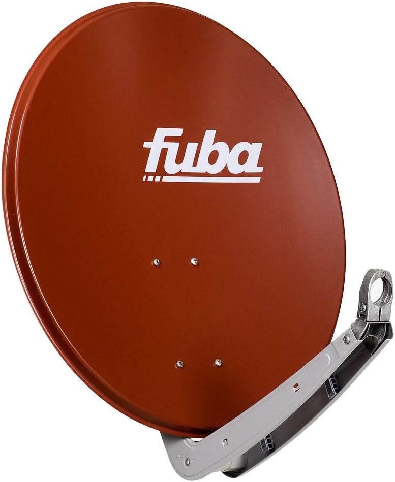 Fuba DAA 650 R Satellitenantenne 65 cm Parabolantenne Spiegel Aluminium Rot DEK 217 Twin-LNB HDTV 4K