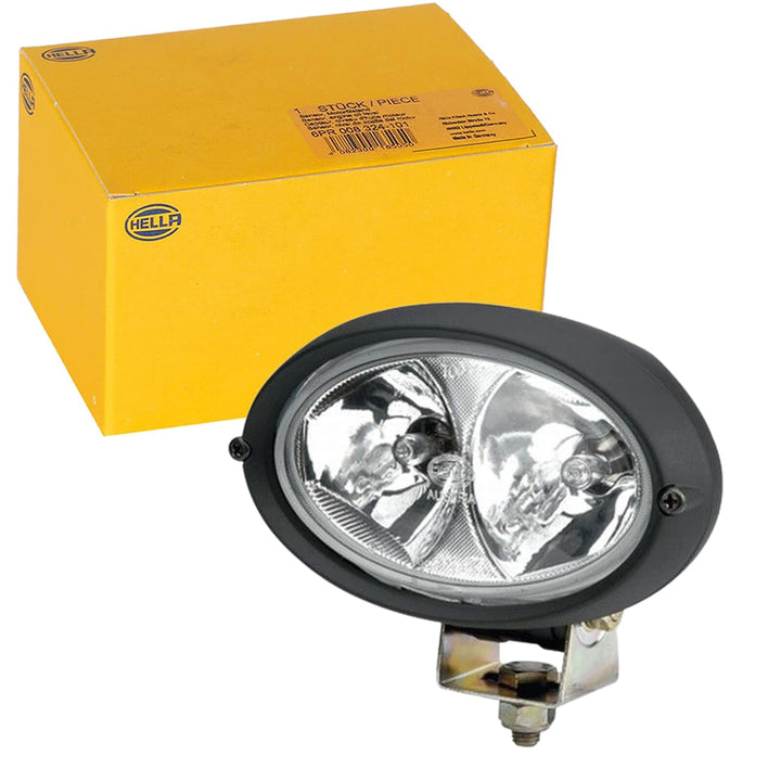 HELLA - Halogen-Arbeitsscheinwerfer - Oval 100 - 24V - Anbau/geschraubt - stehend/schwenkbarer Monta