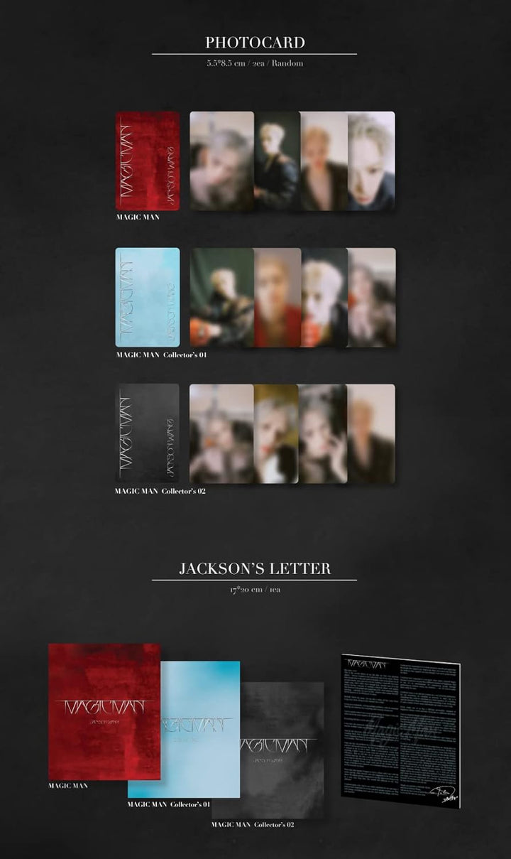 Jackson Wang GOT7 - Vol.2 MAGIC MAN CD + Extra Photocards (MAGIC MAN Collector’s 02 ver.), MAGIC MAN