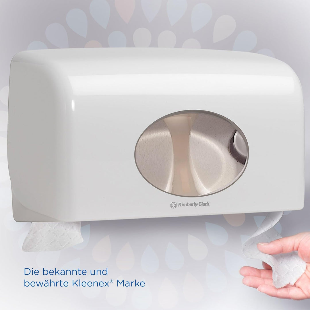 Kleenex Premium Toilettenpapier Rolle 8484, WC-Papier 24 Rollen x 160 wattierte Blätter, Klopapier 4
