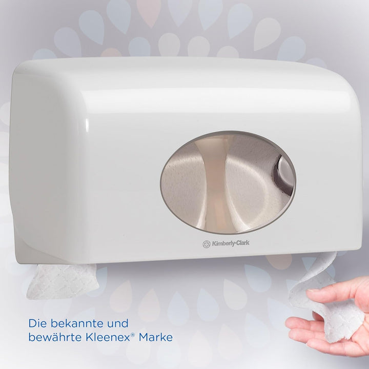 Kleenex Premium Toilettenpapier Rolle 8484, WC-Papier 24 Rollen x 160 wattierte Blätter, Klopapier 4