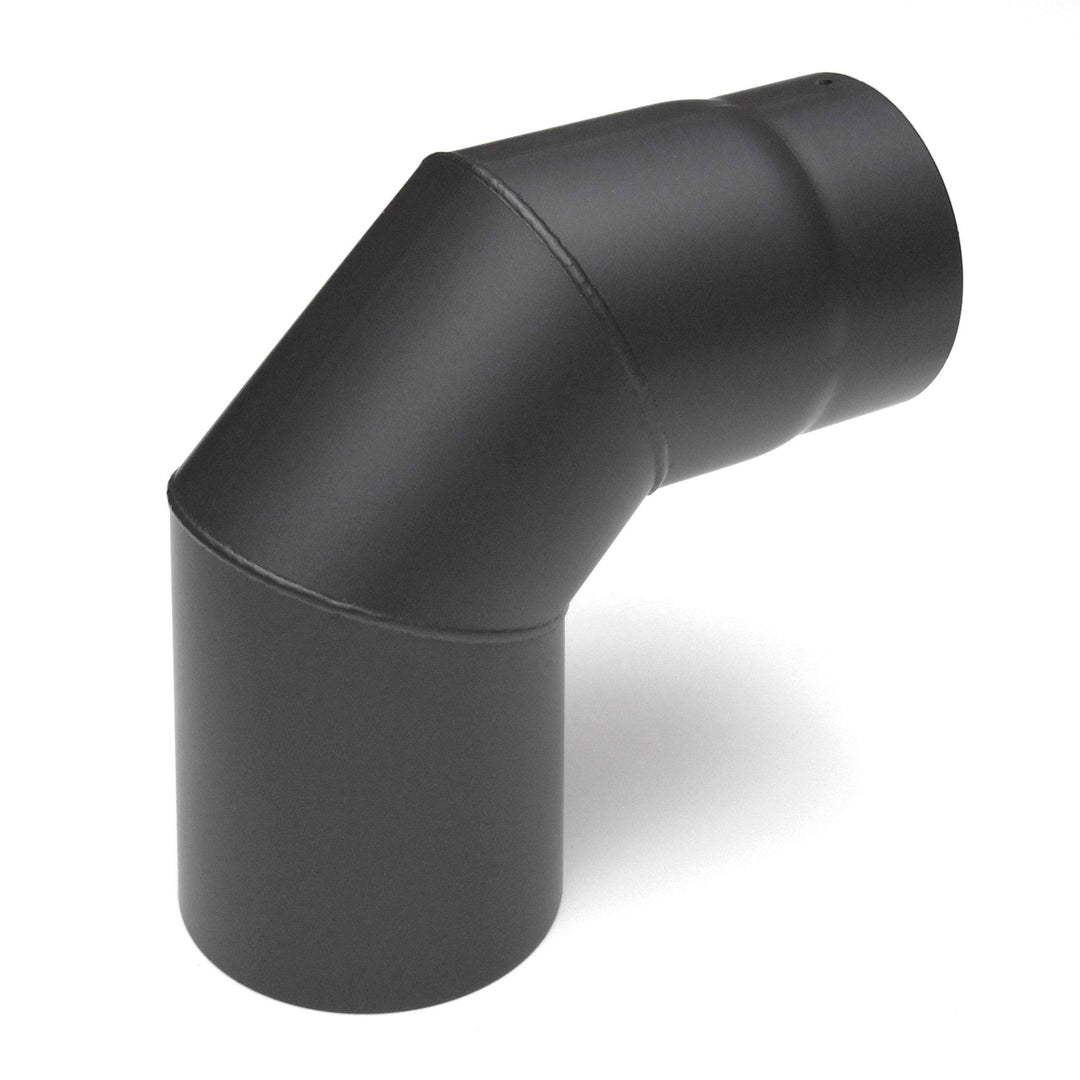 raik Rauchrohrbogen/Ofenrohrbogen 90° 3-teilig 130 mm Durchmesser Stahlblech 2 mm Gussgrau SH019-130