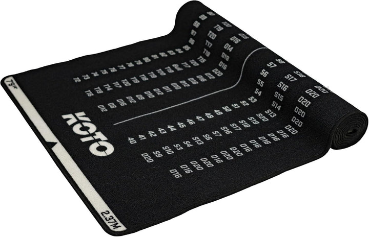 KOTO - Carpet Checkout Dartmatte, Schutz Bodens und Dartpfeile, Mit Score-Indikation + Oche 237x80cm