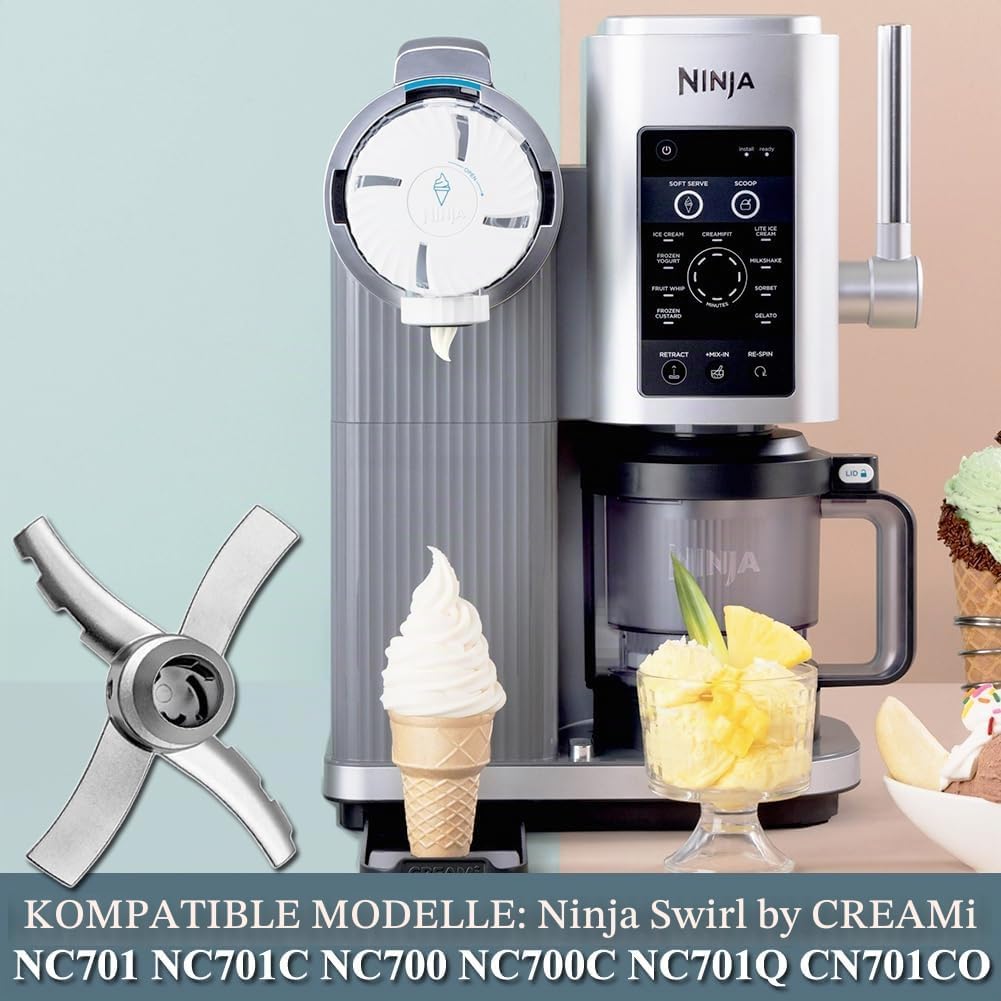 Klinge Ersatzteile Kompatibel mit Ninja Swirl by CREAMi Sorbetière et machine à glaces, Paddel Ersat