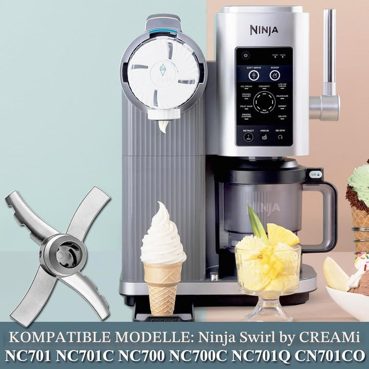 Klinge Ersatzteile Kompatibel mit Ninja Swirl by CREAMi Sorbetière et machine à glaces, Paddel Ersat