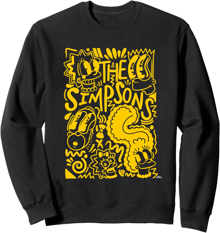 The Simpsons Homer Marge Lisa Bart Maggie Doodle Sweatshirt