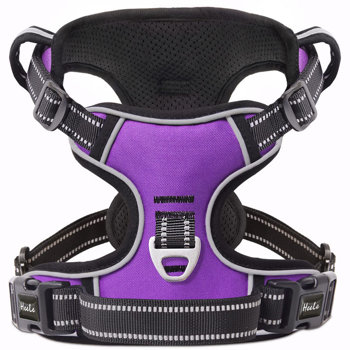 HEELE Hundegeschirr, Zugentlastung, reflektierend, mit gepolstertem Griff, Kontrolle, 2 Metallringe,
