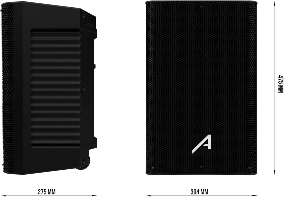 Audibax Freeport 210 – Set mit 2 Aktiven und Passiven 10-Zoll-Lautsprechern – 250W Leistung – USB/SD