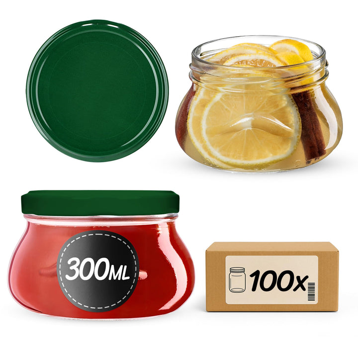KADAX kleine Einmachgläser 300 ml, Miniaturgläser für Honig und Gewürze, Marmeladengläser mit Deckel