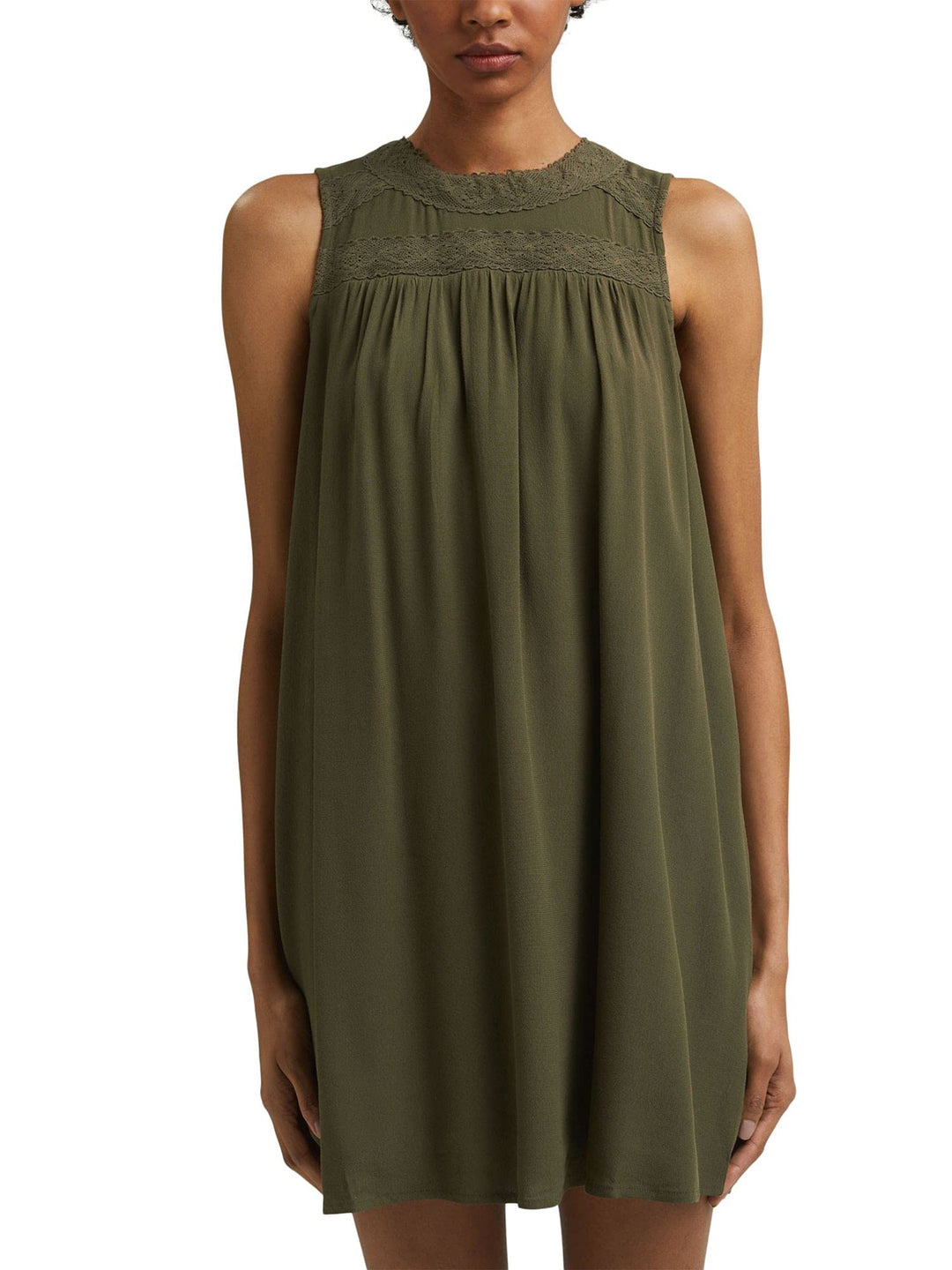 edc by ESPRIT Damen Kleid 051cc1e308 36 350/Khaki Green, 36 350/Khaki Green