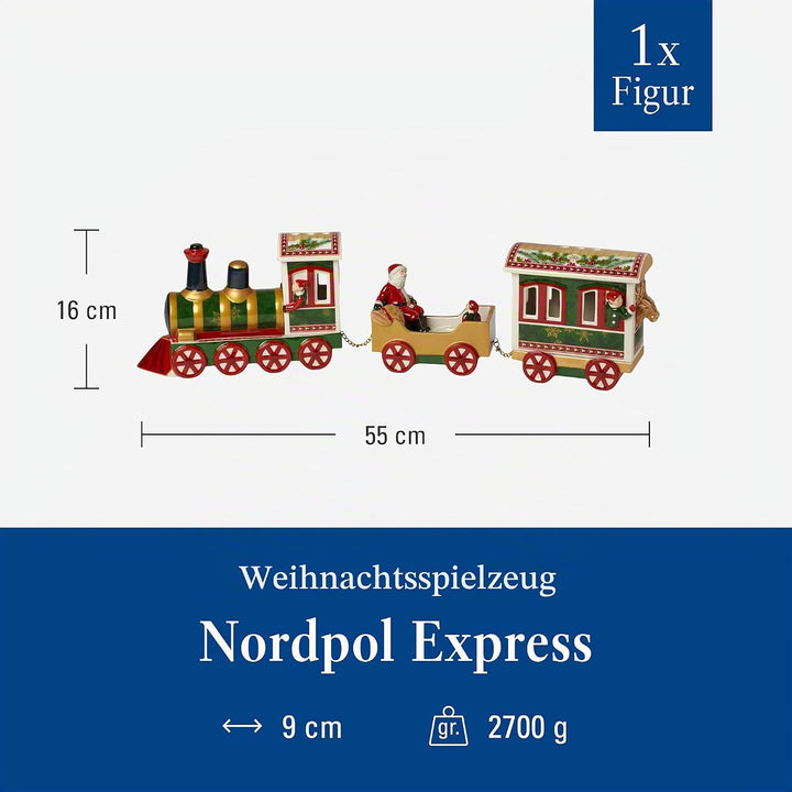 Villeroy und Boch Christmas Toys Memory Porzellan-Figur "Nordpol-Express", Porzellan, Bunt, 36 x 26