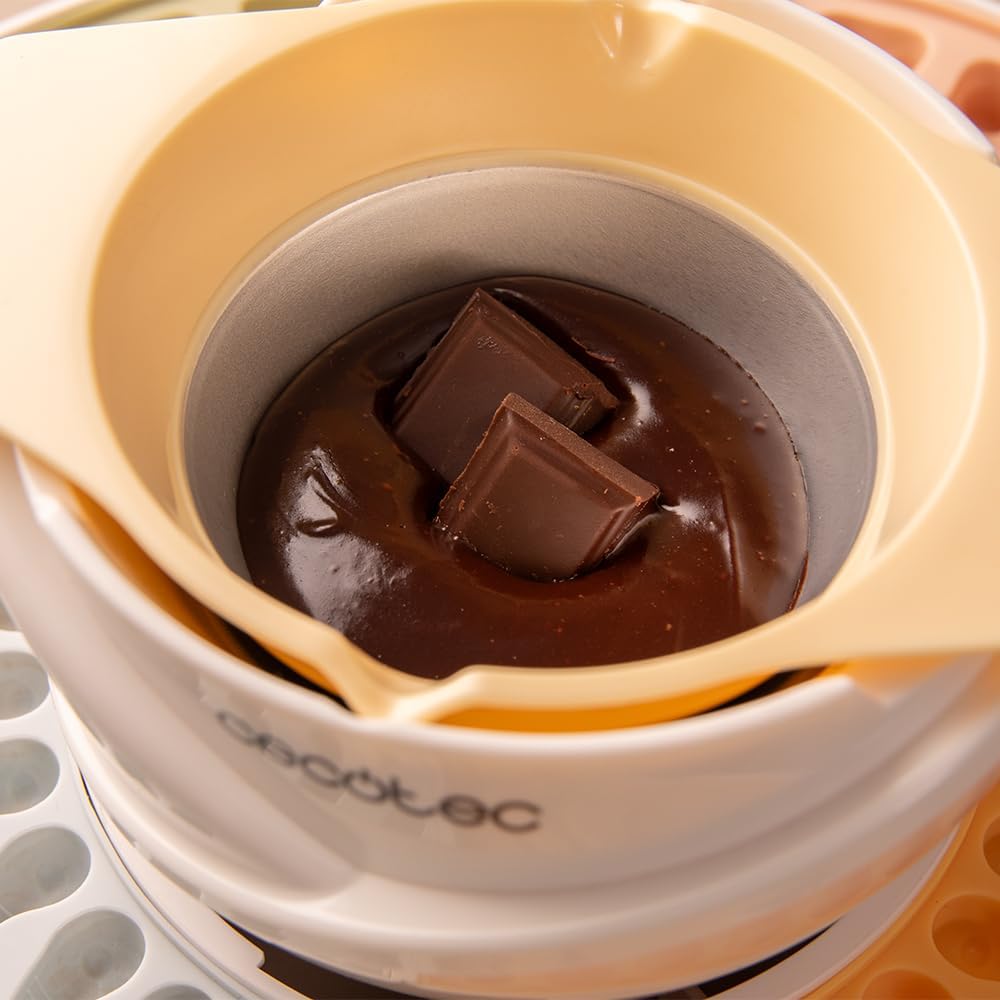 Cecotec Süssigkeitenmaschine - Schokoladenfondue - Gummy Maker Fun&Sugar Gummy. 2-in-1, 40 W, 4 Sili