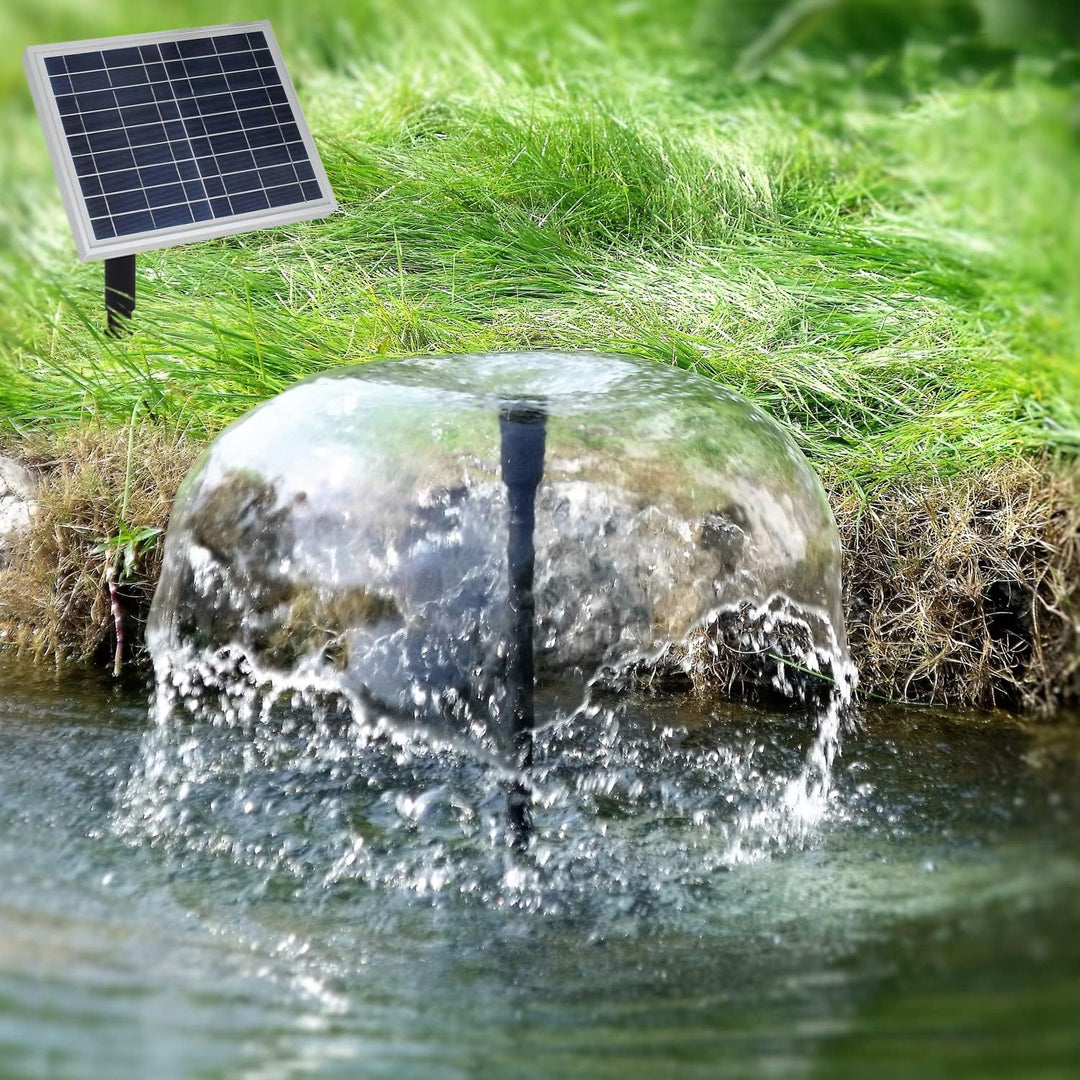 Amur SOLAR TEICHPUMPE SPRINGBRUNNEN SOLAR WASSERSPIEL Oslo 900 Solar-Teichpumpen-Set GARTENBRUNNEN S