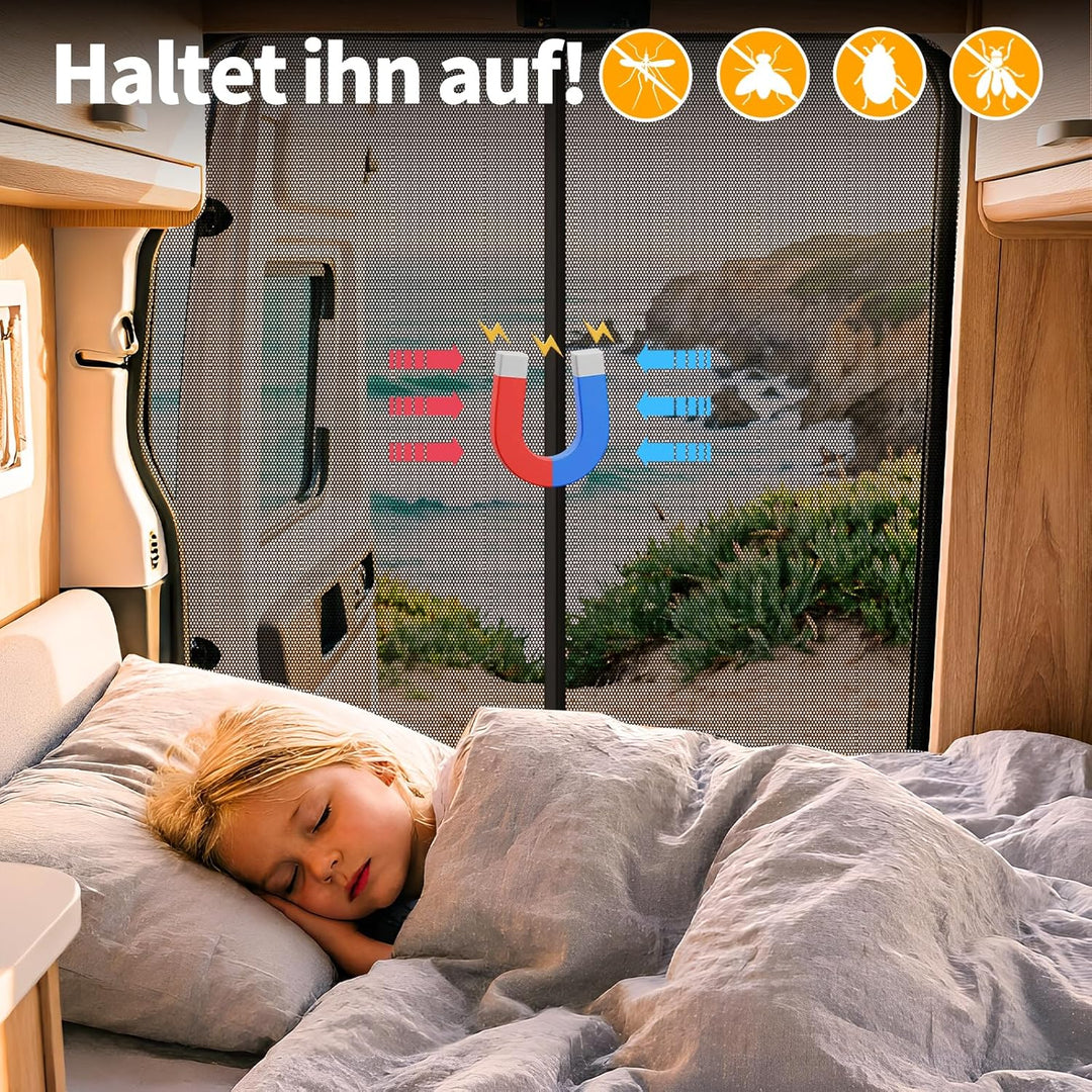 Moskitonetz Magnetisch kompatibel VW T5 T6 für Hintertür, Auto Fliegengitter & Insektennetz & Sonnen