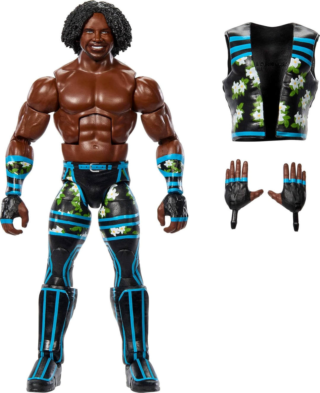 Mattel WWE Elite Actionfigur & Zubehör, 15,2 cm grosses Sammlerstück Xavier Woods mit 25 Artikulatio