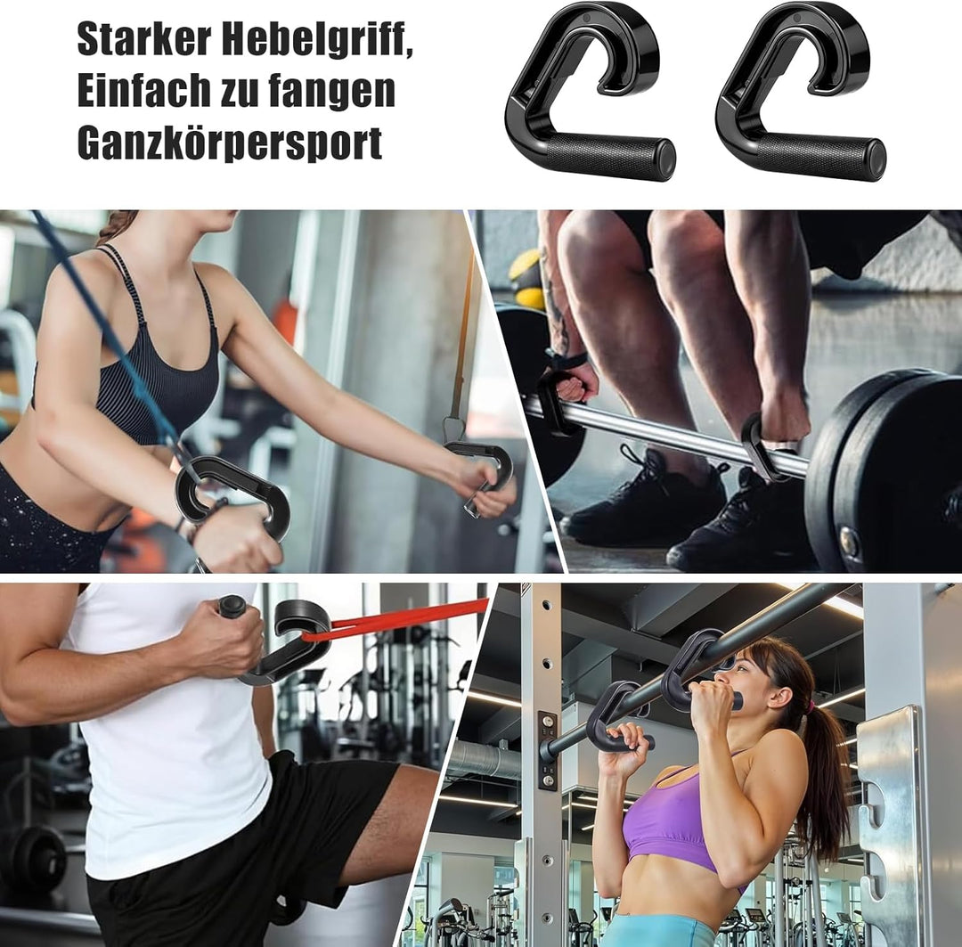 Fitness Griffe für Klimmzugstange, Haken Klimmzug Zubehör mit Anti Rutsch Silikon, Ergonomisches fit