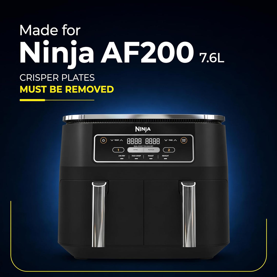 AirFlow Pro™ Ninja Airfryer AF200EU Zubehör 7,6L | 2 Silikonformen + 2 Edelstahl Grillrost Einsätze