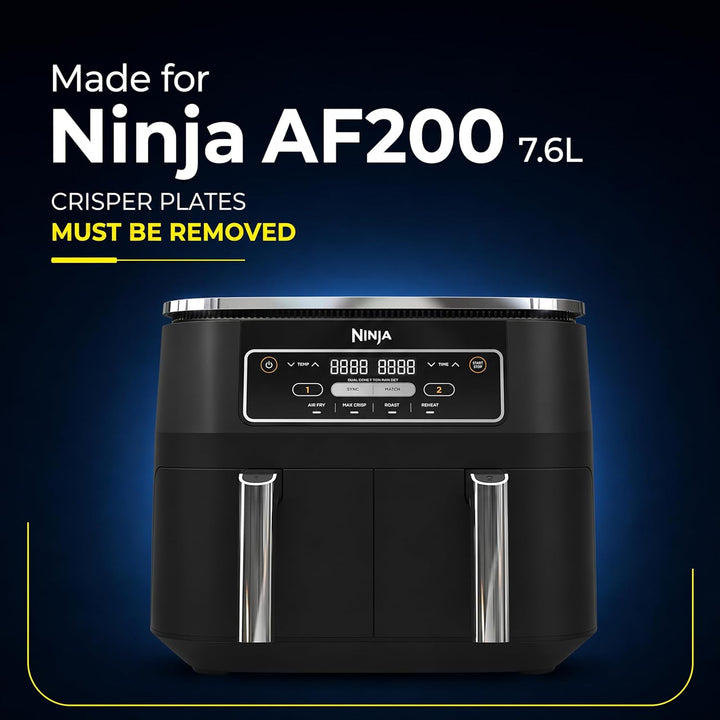 AirFlow Pro™ Ninja Airfryer AF200EU Zubehör 7,6L | 2 Silikonformen + 2 Edelstahl Grillrost Einsätze