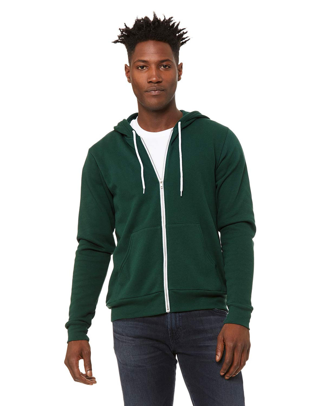 Bella+Canvas: Unisex Poly-Cotton Full Zip Hoodie 3739 M Wald, M Wald