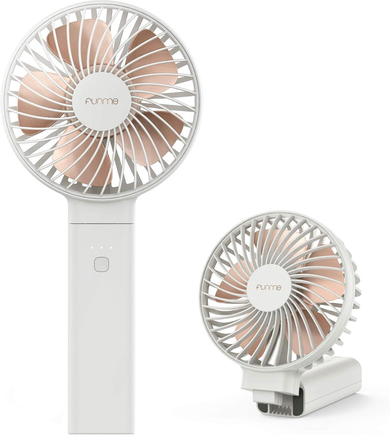 Funme Handventilator Tischventilator [5000 Akku 20 Stunden Lange Arbeitszeit] Starker Wind Leise 4 S