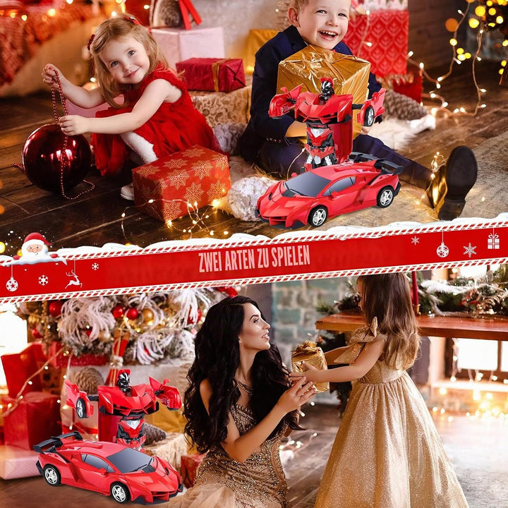 Thedttoy Ferngesteuertes Auto für Mädchen, Transformator Auto Roboter Spielzeug für Kinder ab 4 6 8