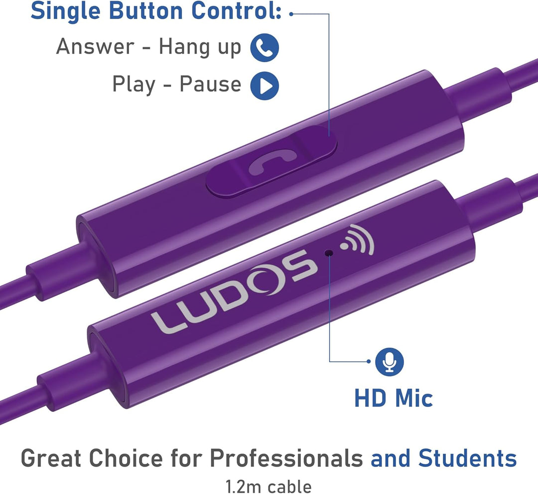 LUDOS OMNITONE USB C Kopfhörer, 5 Jahre Garantie für iPhone 16 15 Pro Max Plus Samsung Galaxy S24 S2