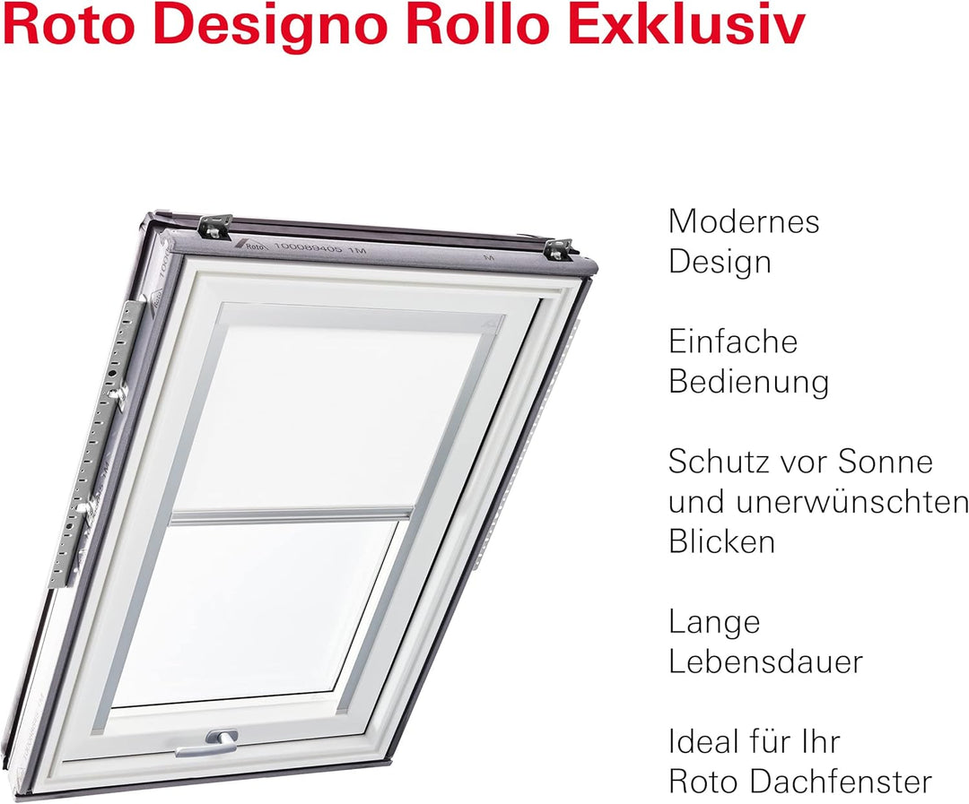Original Roto Rollo Exclusiv ZRE für Roto Dachfenster Tageslichtrollo Führungsschiene Weiss Für Roto