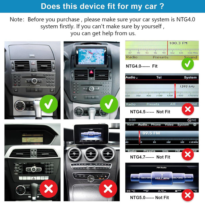 Ninetom Autoradio 10,25-Zoll-Touchscreen mit kabellosem Carplay und Android Auto für 2008-2010 Merce