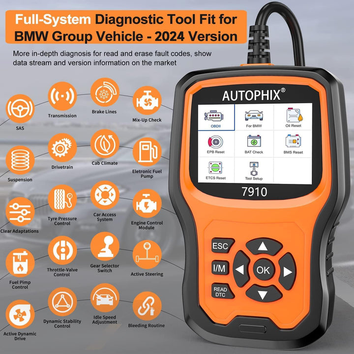 AUTOPHIX 7910 OBD2 Diagnosegerät Kompatibel mit BMW/Mini, verbessertes All System Code Scanner mit M